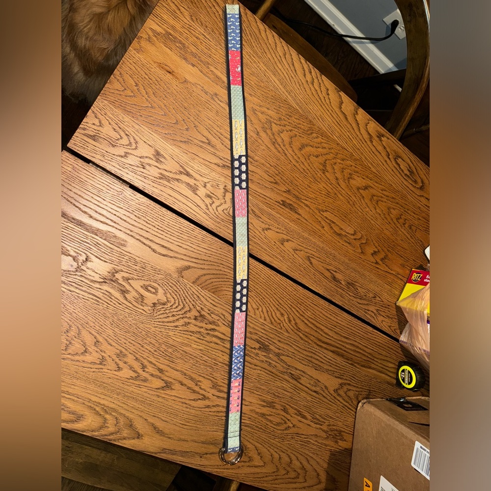 Vineyard Vines 25th Patchwork D-Ring Belt. Size S